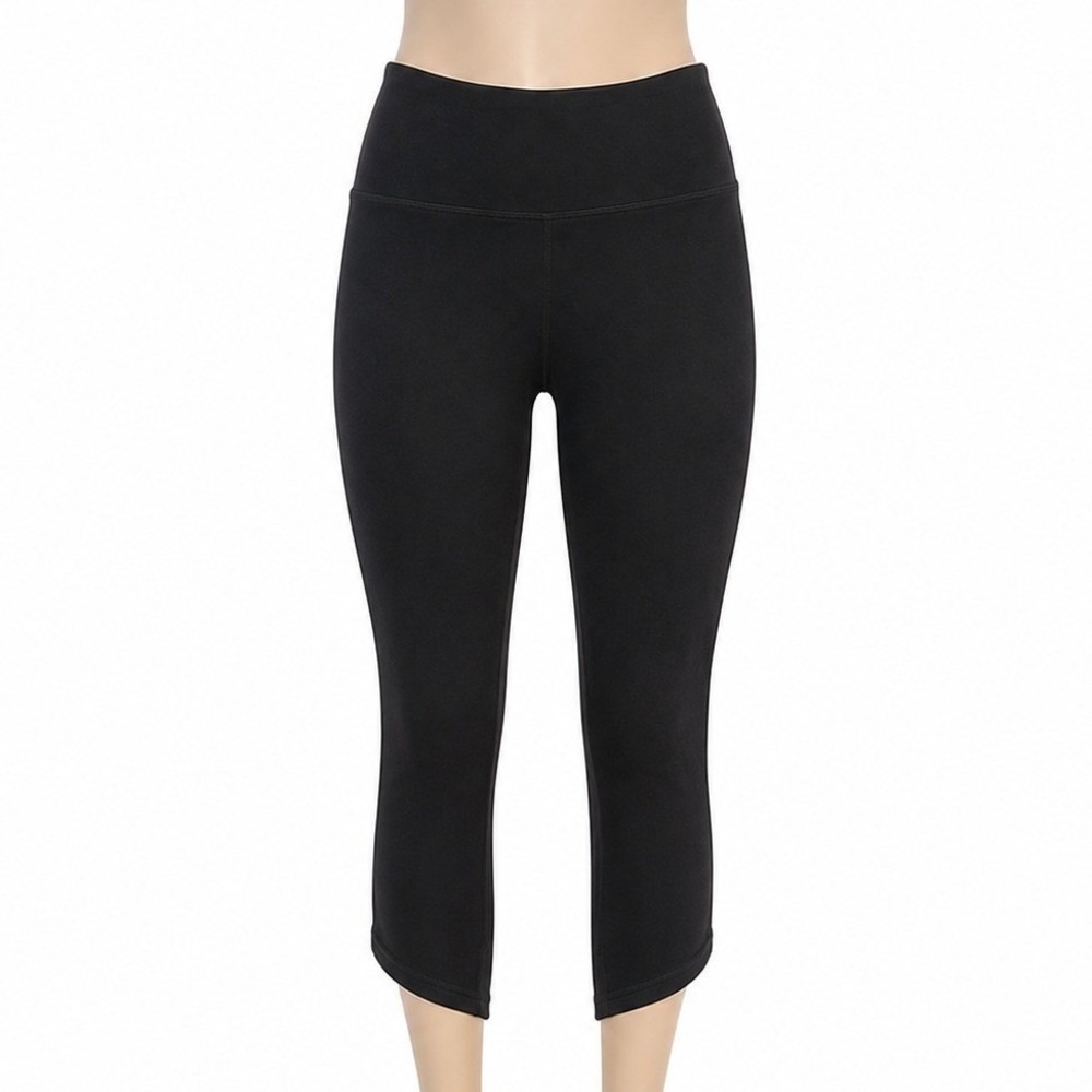Athleta Leggings Women S Black High Waisted Capri Crop Cotton Spandex Activewear